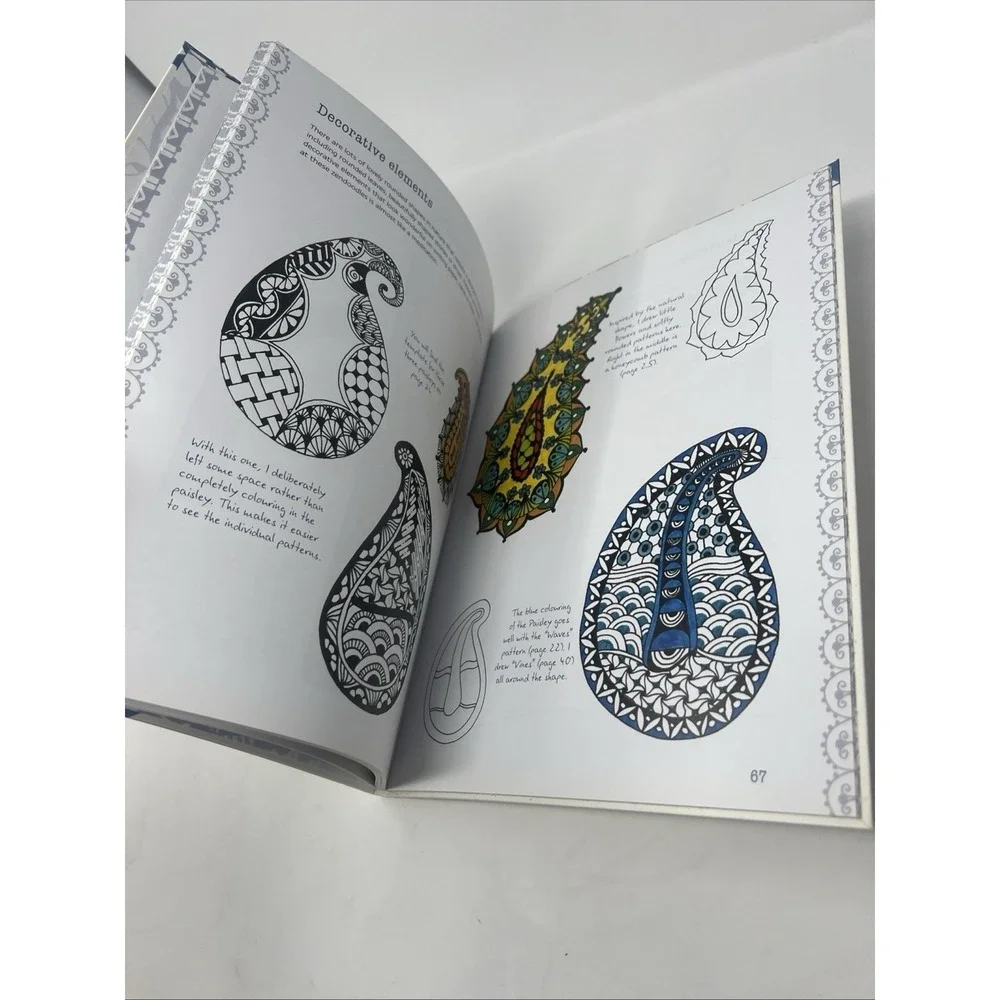 Zendoodle Meditative Drawing Susanne Schaadt Full Size Tracings Zentangle NEW
